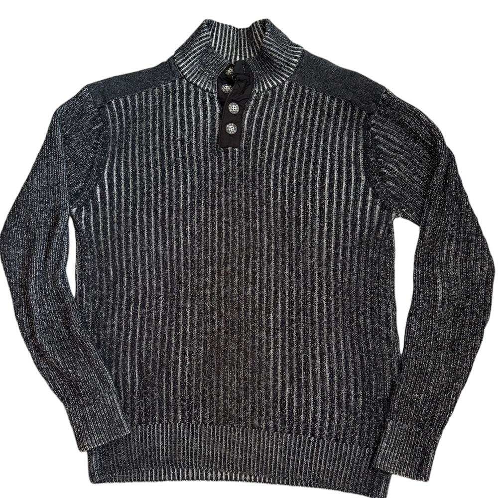 Men’s Black Pullover Mock Neck BKE Sweater Size L